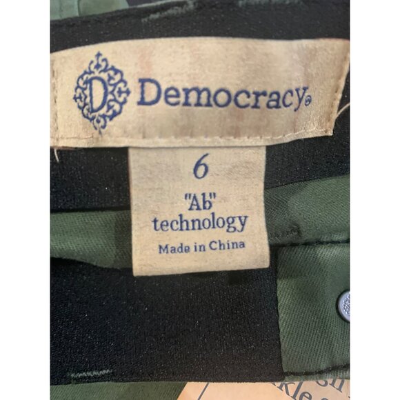 Democracy Womens Ab Technology High Rise Ankle Skimmer Trouser Size 6 Army Green - Picture 4 of 7